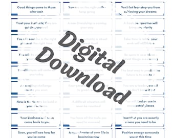 General Fortune Cookie Messages PDF - Printable File