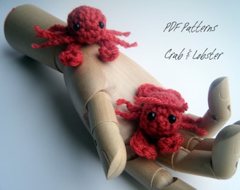 Amigurumi Lobster and Crab Crochet Pattern - PDF Pattern, Instant Download