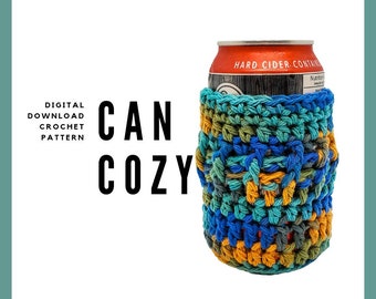 Crochet Can Cozy Pattern, PDF Téléchargement numérique Can Koozie