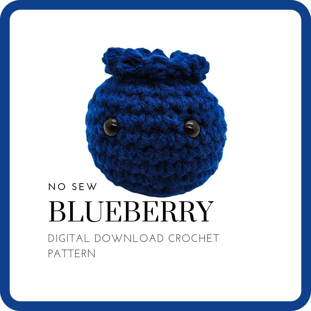 Crochet Blueberry Pattern Easy Beginner Crochet Plushie Kawaii