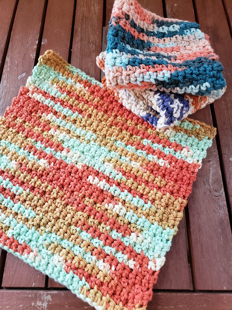 Crochet Dishcloth PDF Pattern Beginner Crochet Pattern Etsy