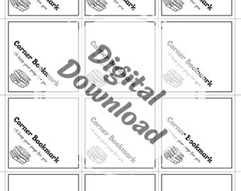 Corner Bookmark Insert - Packaging Template Download