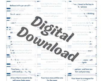 Love Themed Fortune Cookie Messages - Digital Download