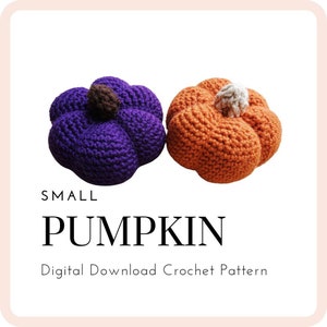 Patrón de Calabaza a Crochet en PDF, Calabaza pequeña a crochet