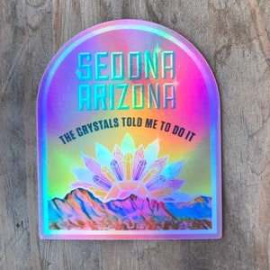 Sedona Holographic Sticker, Sedona Arizona Sticker, Sedona Crystal sticker