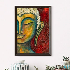 Acrylic Buddha Art Print: Zen Home Decor