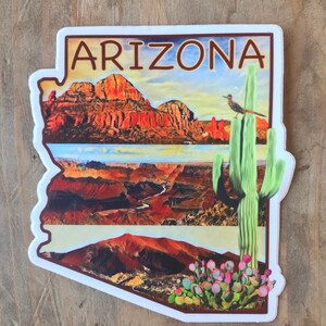 Arizona State Sticker: Sedona, Grand Canyon, Mt Humphreys