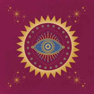 Evil Eye Sticker: Weatherproof Matte Vinyl Laptop Decal