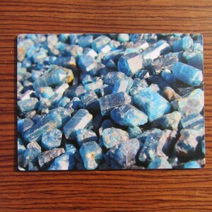 Blue Apatite From Brazil - Crystal Magnet - 4&quot;x5.5&quot; In Size