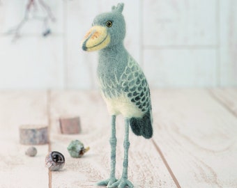 Japanese Hamanaka Needle Felting Kit - Shoebill (English translation)