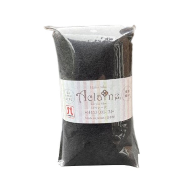 Japanese Hamanaka Aclaine Acrylic Felting Fibre. 15g pack - Grey Slate #134