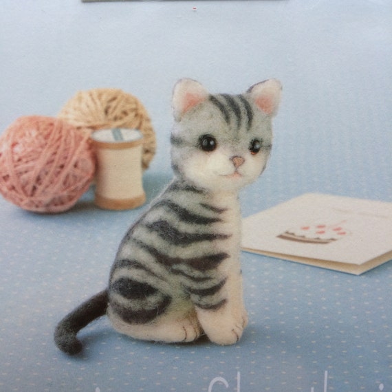 Japanese Hamanaka Needle Felting Craft Kit American Shorthair Etsy