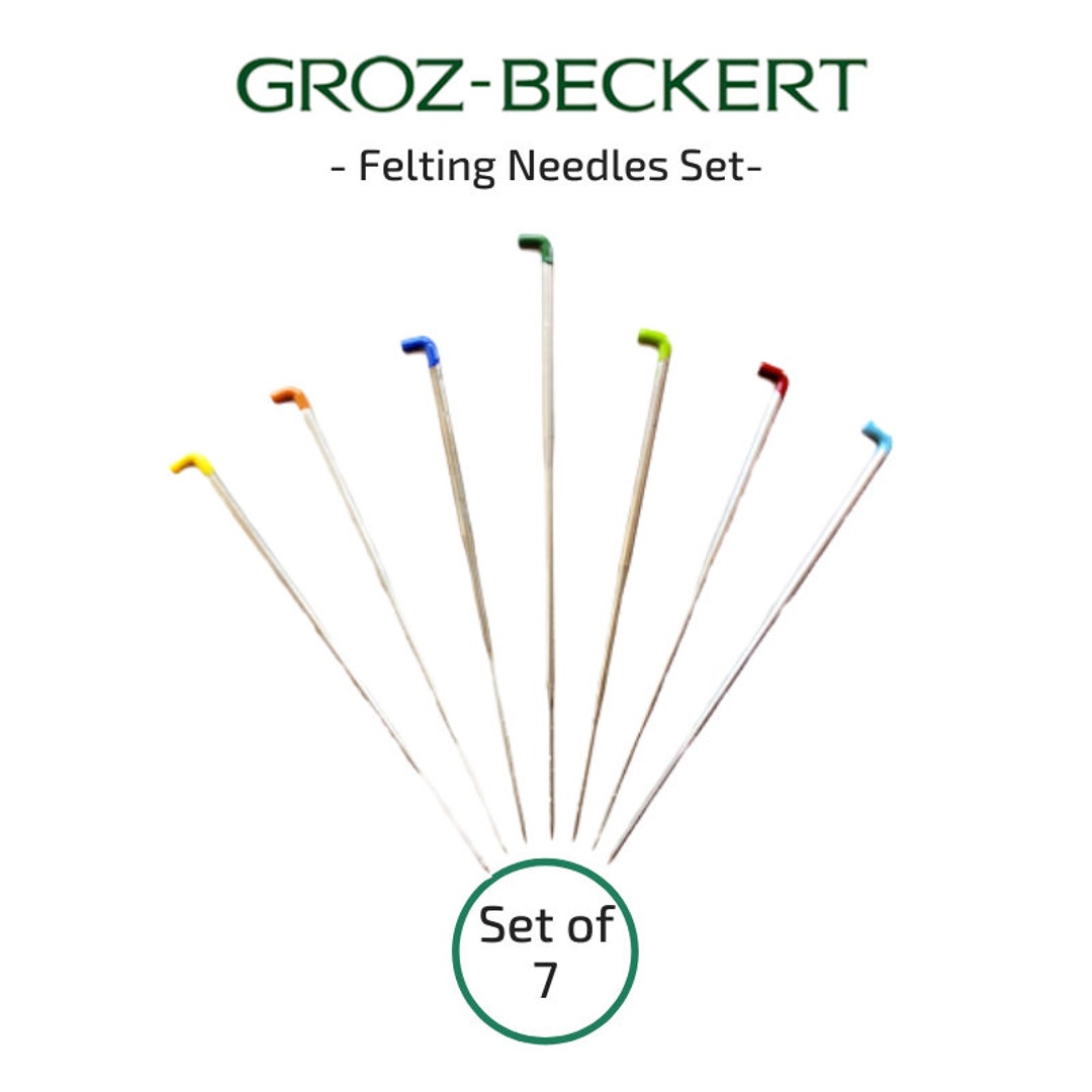Grozbeckert Felting Needles Set of 7 Triangular, Twisted, Star