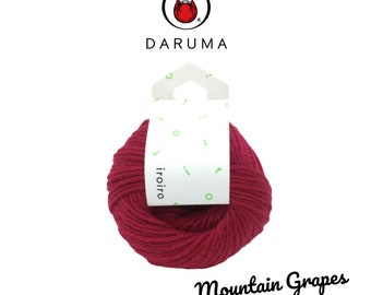DARUMA iroiro yarn - Mountain Grapes. Perfect for making pom poms and ideal for knitting!