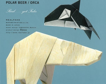 Kit Marumo Origami - Ballena Orca y Oso Polar