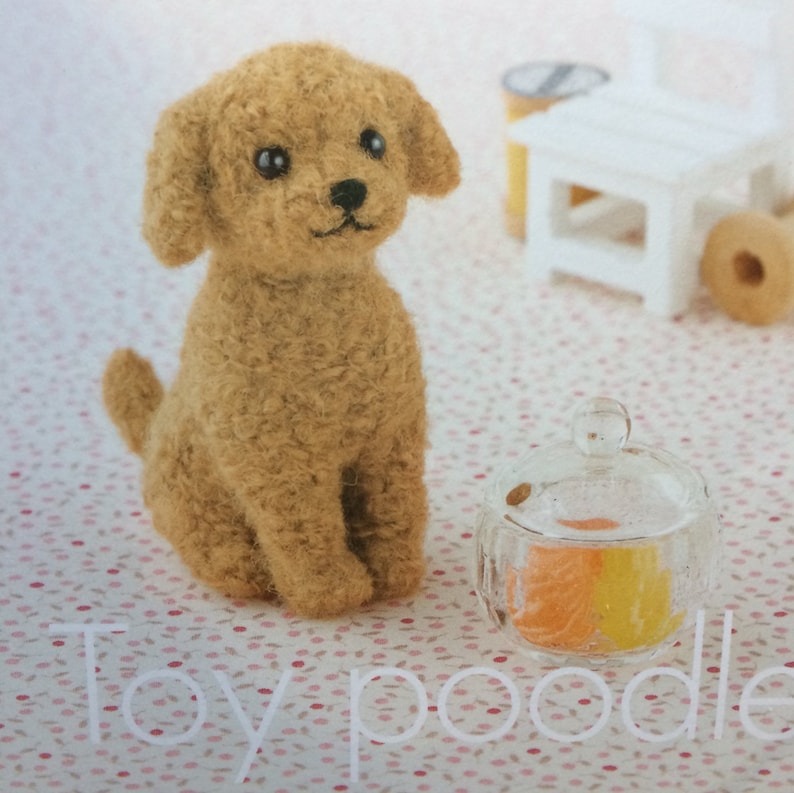 Japanese Hamanaka Needle Felting Craft Kit. Wool Felt Poodle Etsy