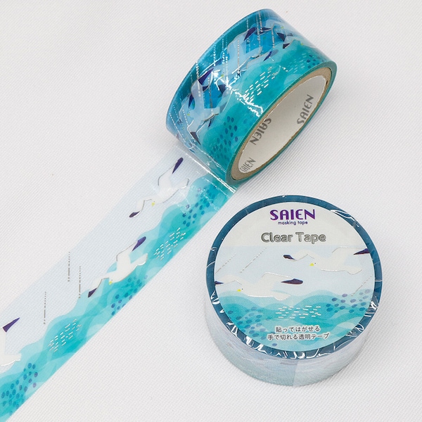 Kamiiso SAIEN Clear Tape - Seagull (Fabriqué au Japon)
