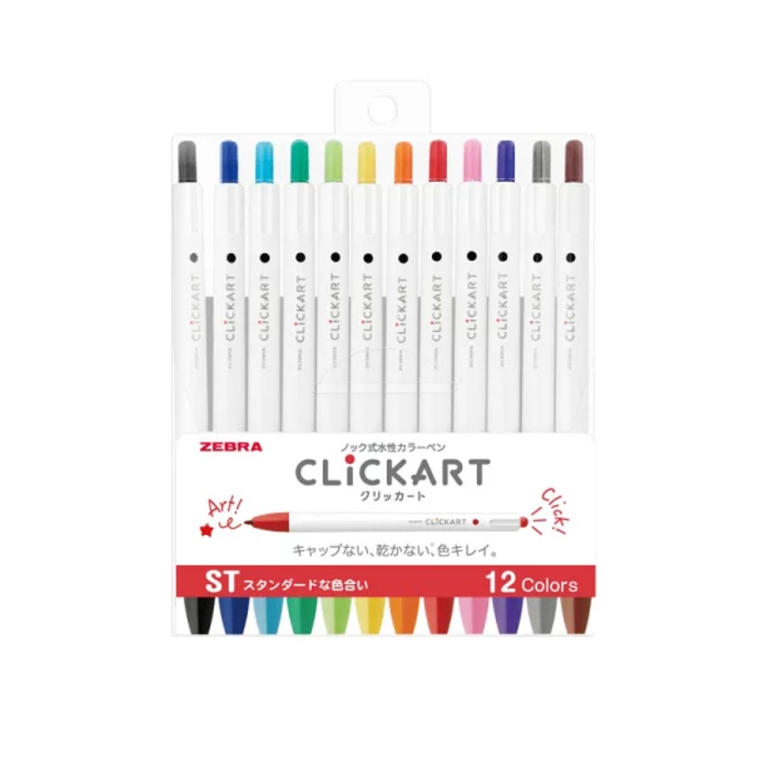 Zebra Clickart Non-permanent Marker Pens 2022 New Colours 