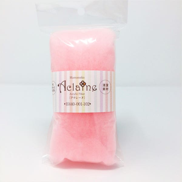 Japanese Hamanaka Aclaine Acyrlic Fibre for Needle Felting. 15g pack- Candy Pink #102