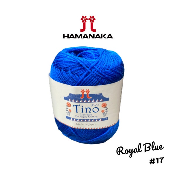 Hamanaka Tino Yarn- Royal Blue #17 - Perfect for Knitting, Crochet and Amigurumi!