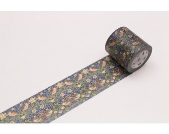 MT x William Morris Washi Tape - Strawberry Thief (Made in Japan)