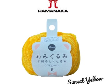 Hamanaka Amigurumi Chenille Yarn - Sunset Yellow #308