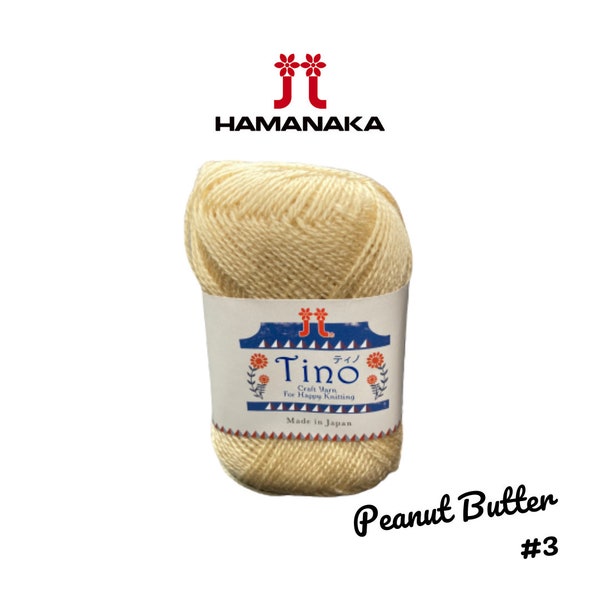 Hamanaka Tino Yarn- Peanut Butter #3 - Perfect for Knitting, Crochet and Amigurumi!