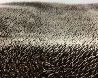 Realistic Hedgehog Mohair Fabric for Felting - 17.5cm x 25cm piece. (9-10mm spikes)