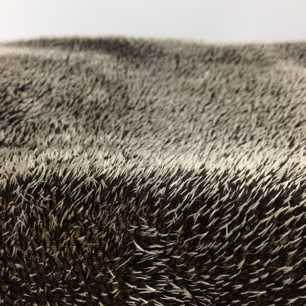 Realistic Hedgehog Mohair Fabric for Felting - 17.5cm x 25cm piece. (9-10mm spikes)