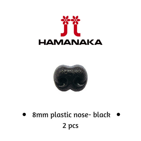 Hamanaka 8mm Black Safety Nose for Making Dolls and Toys. Doll Making Accessories