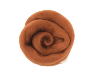 High Quality Merino Wool Roving for Needle Felting and Wet Felting - 23 micron - Redwood M028