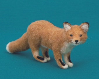 Japanisches Hamanaka Nadelfilz Kit - Realistischer Fuchs (mit englischer Übersetzung)