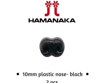 Hamanaka 10mm Black Safety Nose for Making Dolls and Toys. Doll Making Accessories