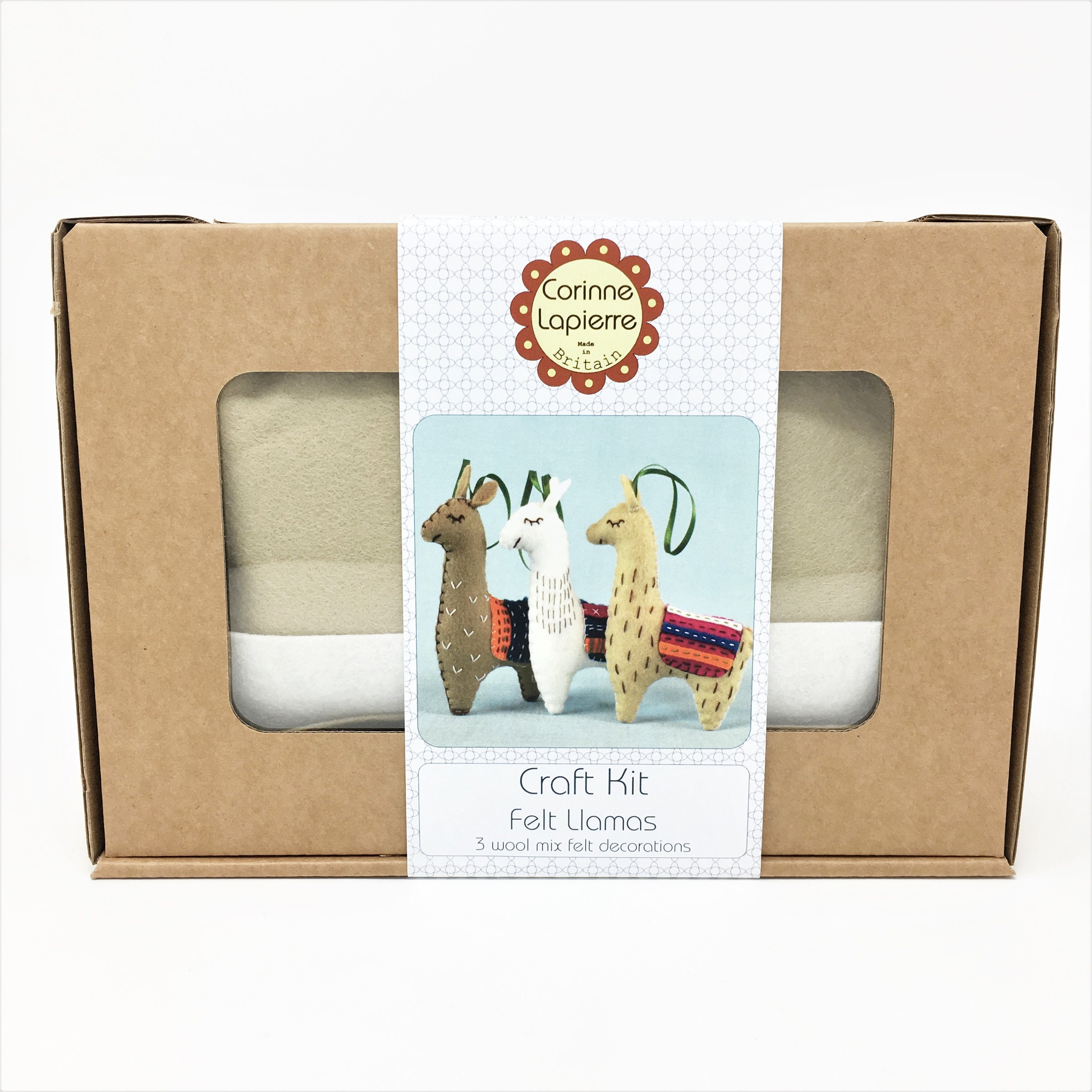 (Corinne Lapierre) Wool Mix Felt Craft Kits Llama Mini Kit