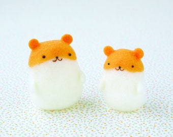 Japanese Hamanaka Needle Felting Kit - Hamsters (English translation included)