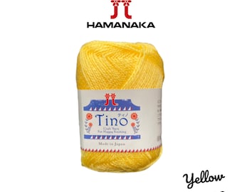 Hamanaka Tino Yarn- Yellow #8 - Perfect for Knitting, Crochet and Amigurumi!