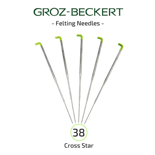 Superb Quality Groz-Beckert Felting Needles - 38 Gauge Cross Star - Choose your preferred quantity.