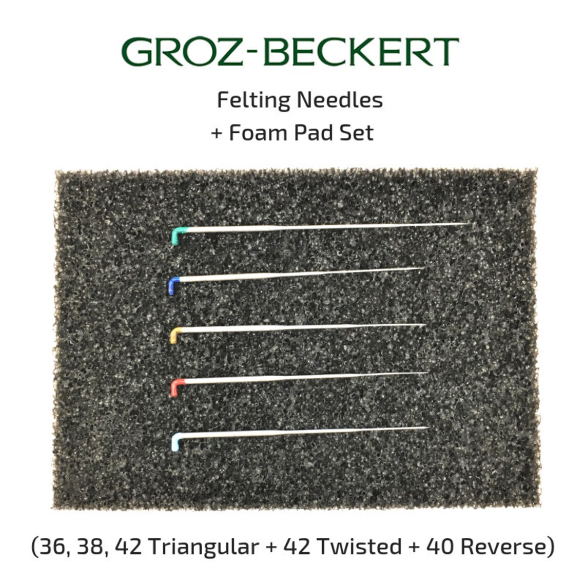 Grozbeckert Felting Needle Set With Black Felting Foam Pad Etsy UK