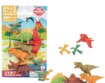 Iwako Puzzle Erasers - Dinosaur Collection (Made in Japan)