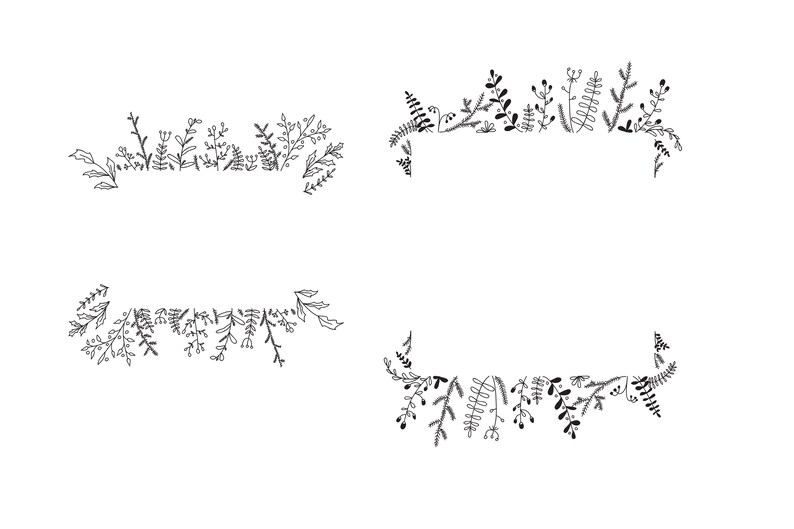 Download Rustic Floral Frames Svg Botanical Frame Square Etsy