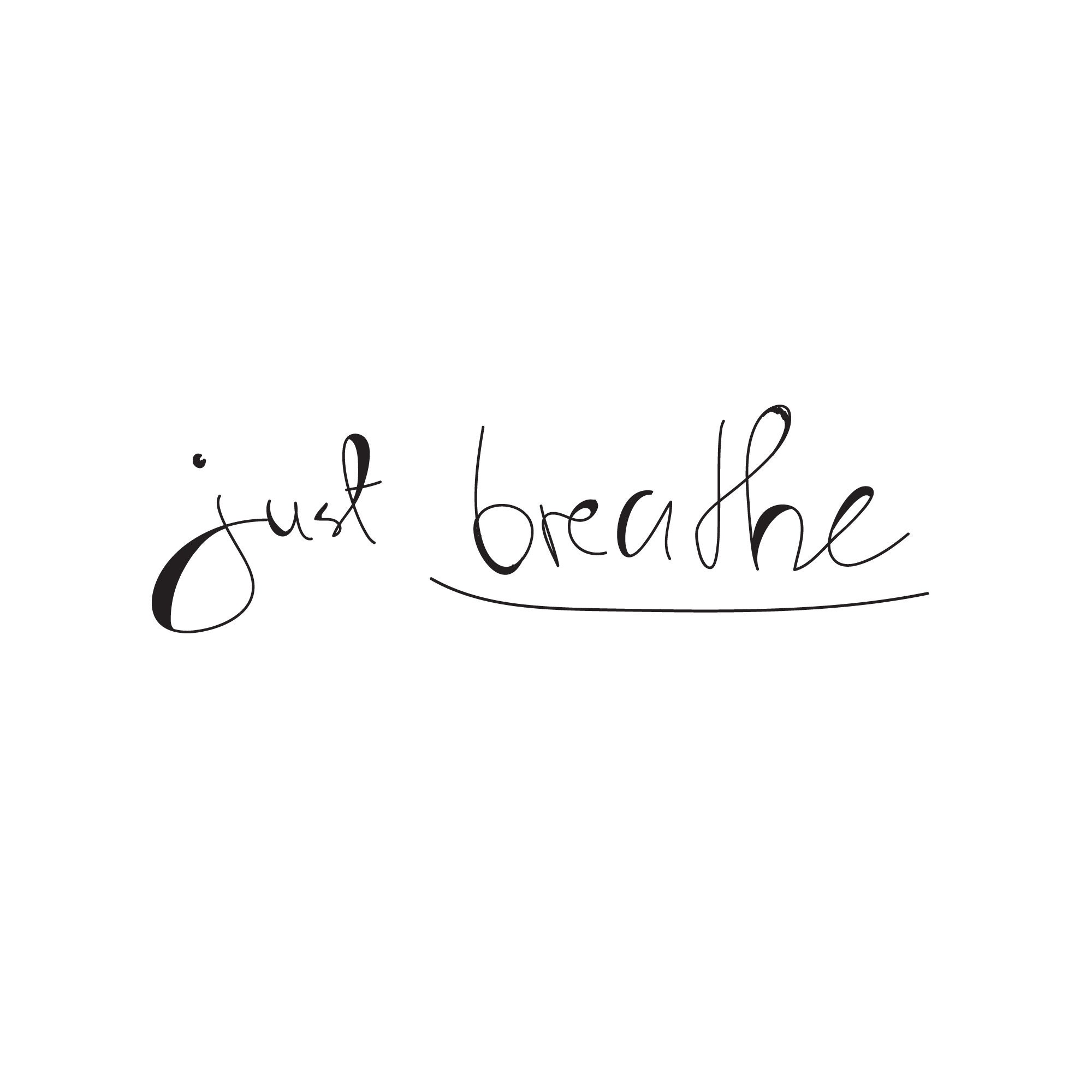 Just breathe printable quote instant download hand drawn | Etsy