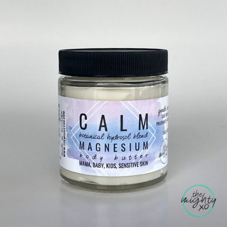 Magnesium Butter, Magnesium lotion, Whipped Magnesium Body Butter, Pregnancy Self Care Gift, Calm Kids, Sleep Support, Anxiety, Stress, RLS Calm (eo free)