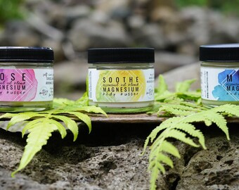 Whipped Magnesium Body Butter: Organic, Fair Trade, Vegan - Calming, Good for Sleep, Muscle Tension.
