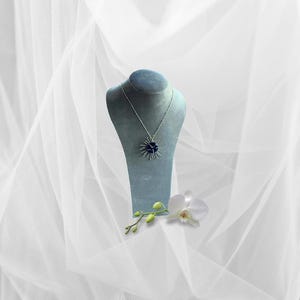 Lapis Lazuli Stardust sterling silver pendant