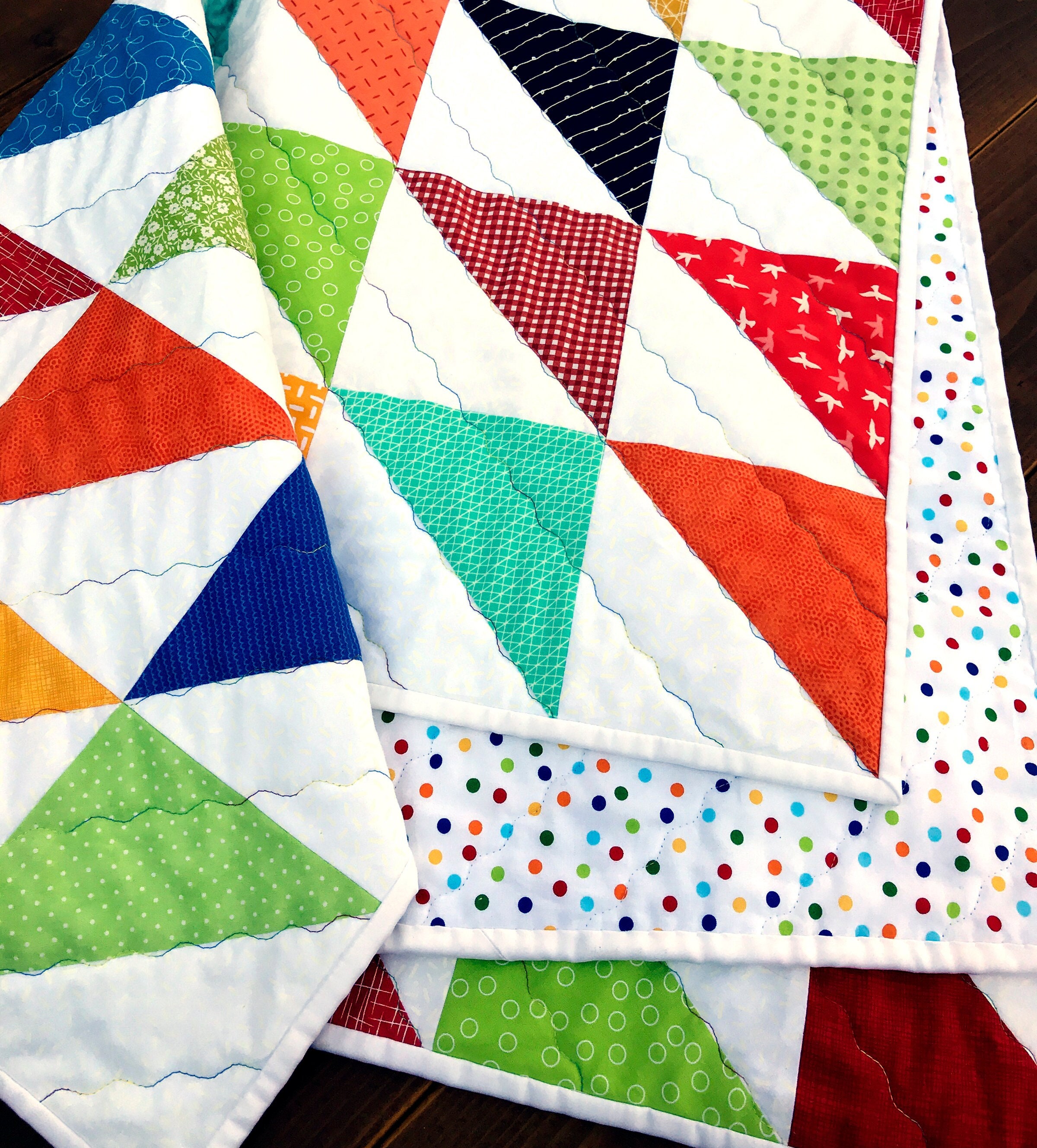 Baby Quilt, Primary Colors, Wall Quilt, Tummy Time Quilt, Christmas ...