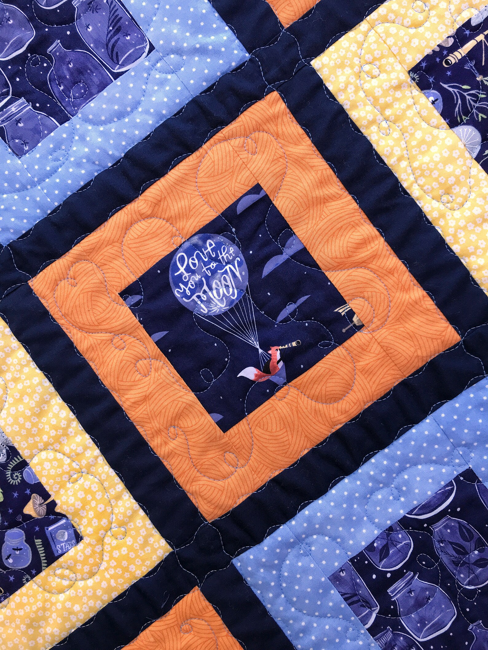 Baby Quilt Cabin Quilt Camp Love You to the Moon Woodsy Etsy