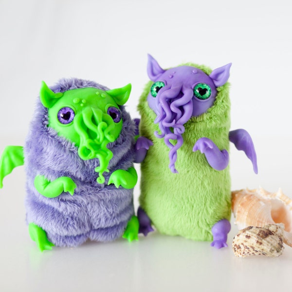MADE TO ORDER Kunst Spielzeug "Baby Cthulhu" Oaak Puppe Fantasie Wesen Oktopus