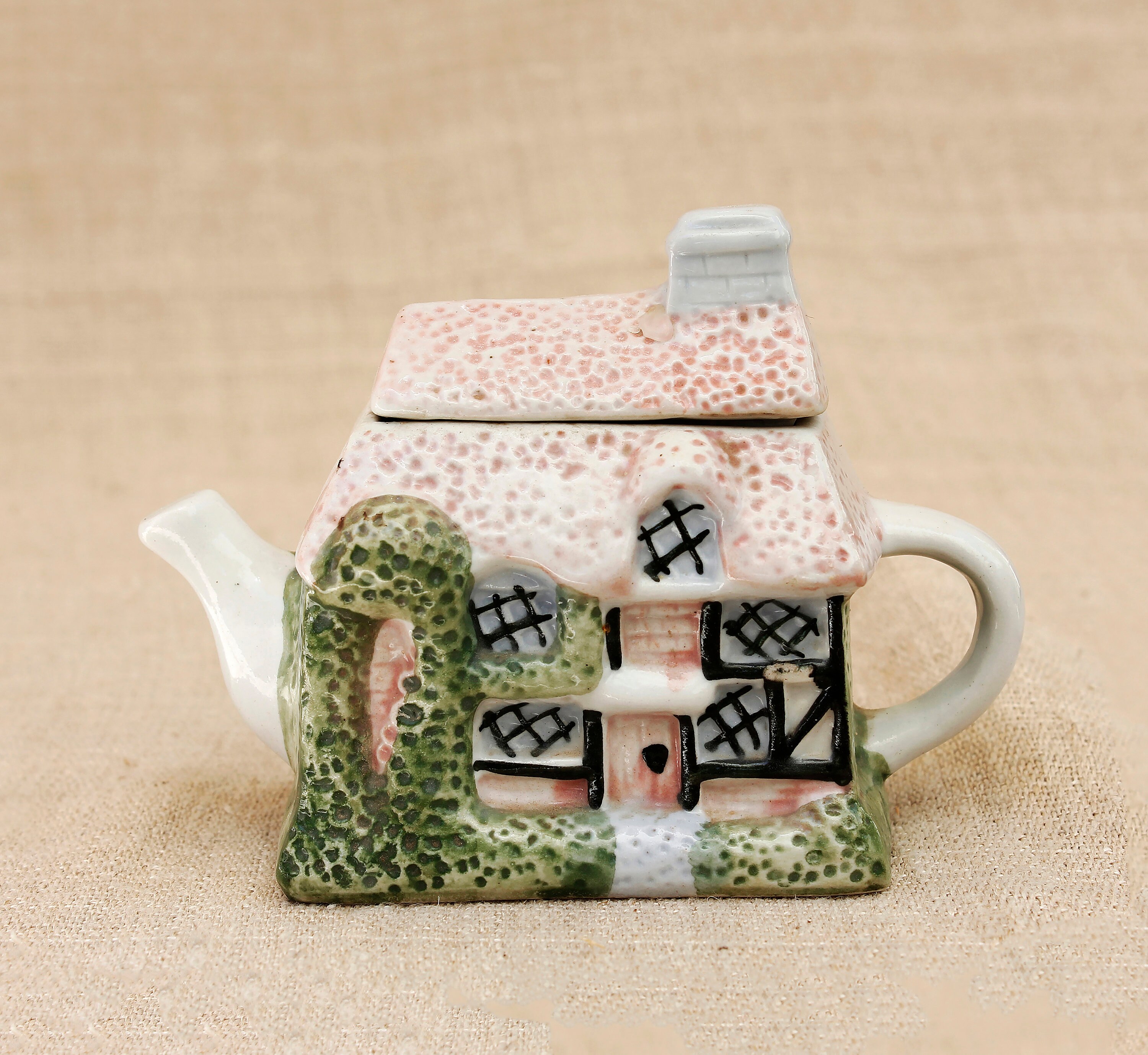 House Teapot Vintage Figural Cottage Teapot Cottage House Etsy