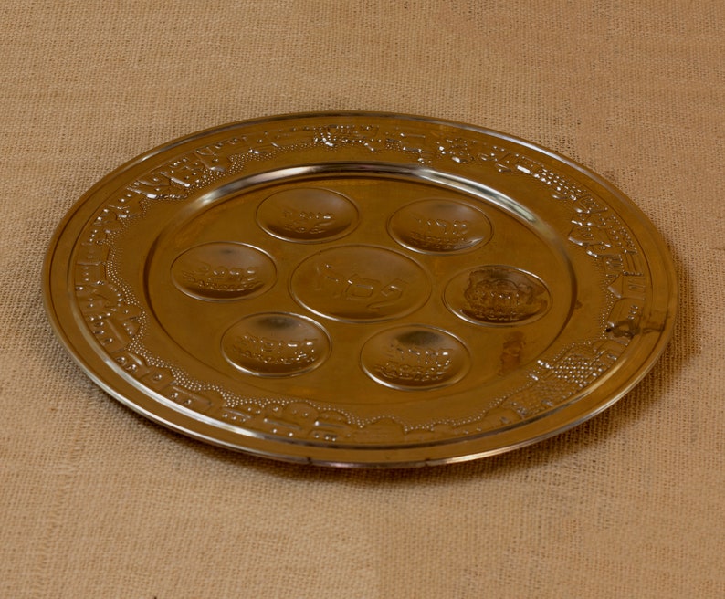 Large Passover Plate Kosher Food Seder Pesah Tray Pesach Etsy