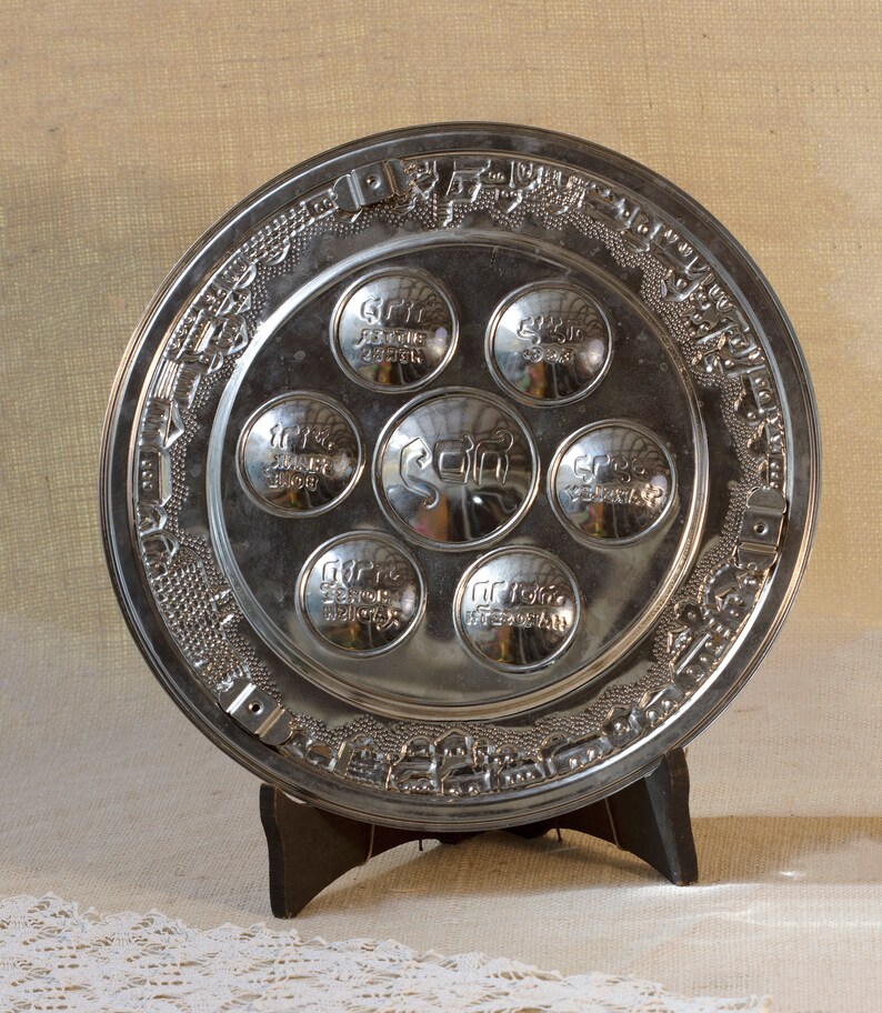 Large Passover Plate Kosher Food Seder Pesah Tray Pesach Etsy